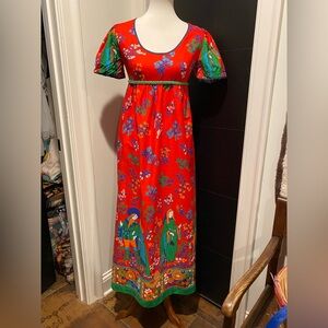 SOLD Vintage 70s regency maxi dress